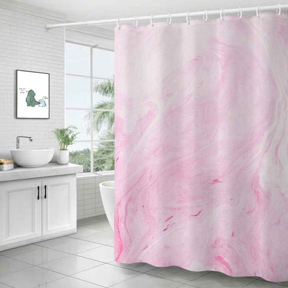Luxury Marble Print Waterproof Shower Curtain - High-Definition Digital Print Polyester Fabric for Modern Bathroom Decor