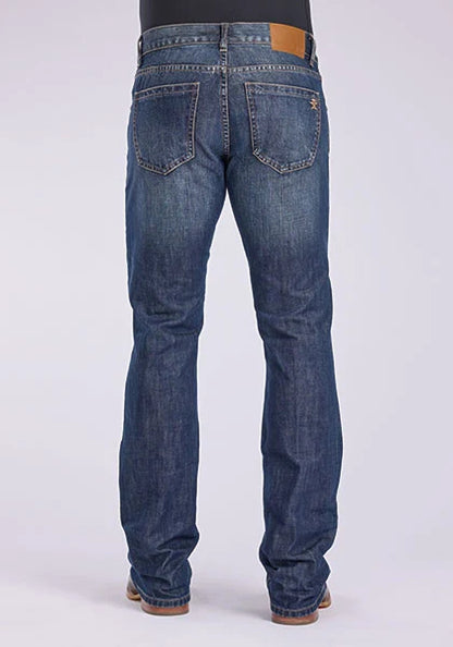 Tin Haul 1660 Jagger Fit Embroidered Pocket (Dark Wash) - Men's Bootcut Jeans