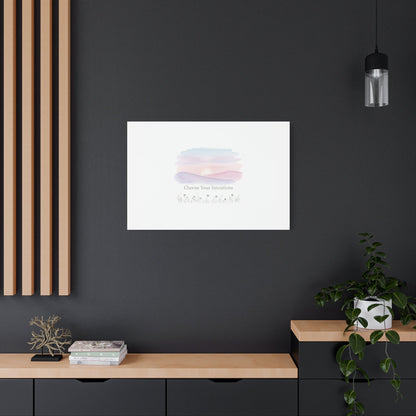 Choose Your Intentions Canvas, soft wellness poster, pastel gradient mindfulness art
