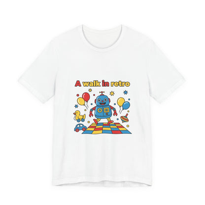 Retro Robot Toy Graphic Tee | Throwback Kid, Primary Colors