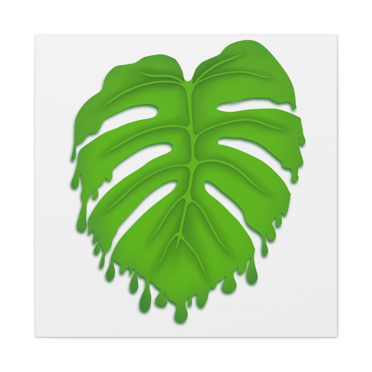 Melting Monstera Canvas Print – Botanical Wall Art