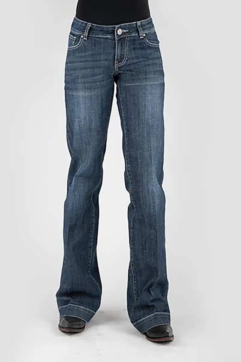 Tin Haul 460 Ella Fit Embroidered Pocket ( Denim Dark Wash ) - Women's Jeans