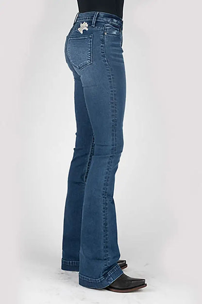 Tin Haul 595 Libby Fit Anvil and Hammer ( Denim Dark Wash )- Women's Jeans