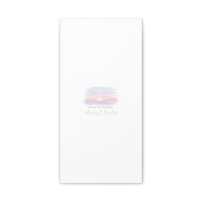 Choose Your Intentions Canvas, soft wellness poster, pastel gradient mindfulness art