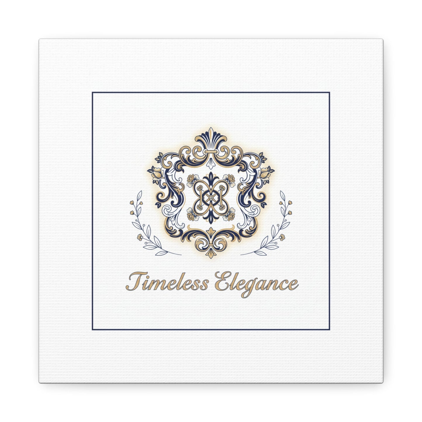 Ornate Brooch Emblem Canvas | Vintage Formalwear Accents, Baroque Print