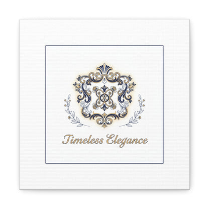 Ornate Brooch Emblem Canvas | Vintage Formalwear Accents, Baroque Print