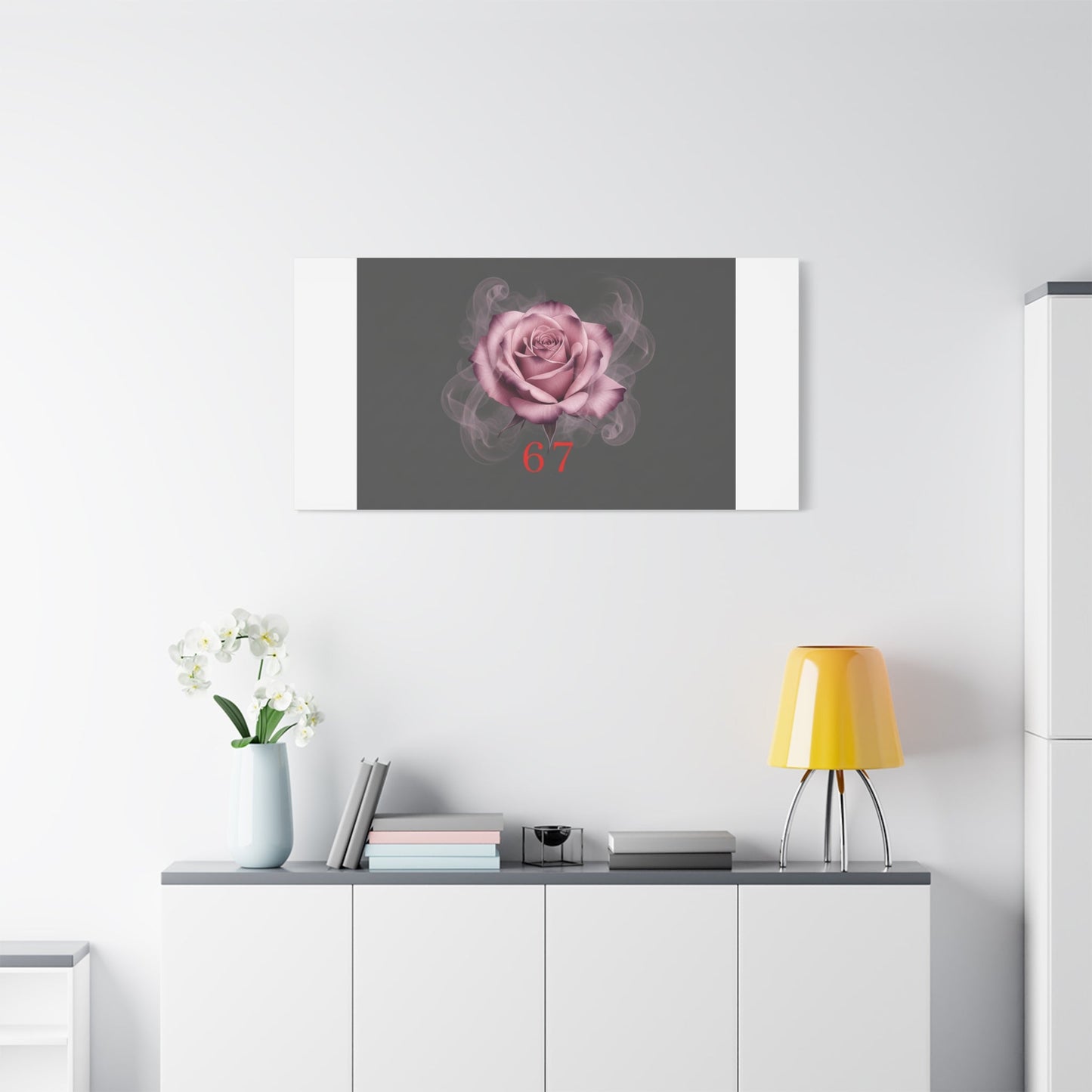 6 7 Valentine's Canvas | Viral Gothic Rose Wall Art | 6 7 Meaning Dark Romance