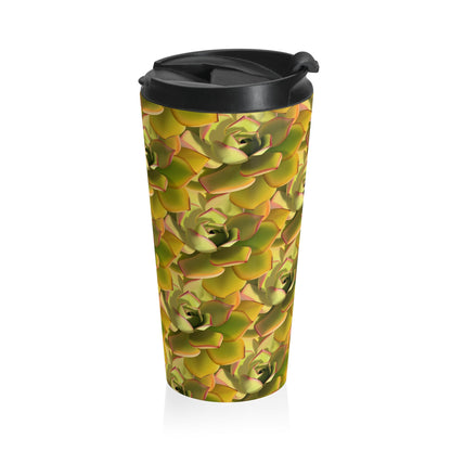 Noble Aeonium Succulent 15 oz Vacuum Insulated Stainless Steel Travel Tumbler