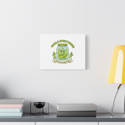 Pickle Everything! Matte Canvas | Brine Design, Pickle Lover Art