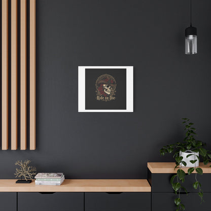 Ride or Die Skull Canvas | Western Skull Art, Gothic Americana