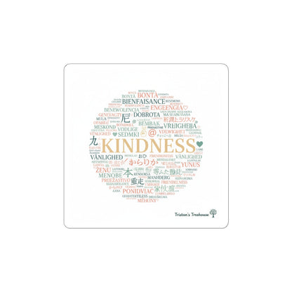 Kindness Wordcloud Sticker | Fresh-Start Minimalism, Neutral Renew