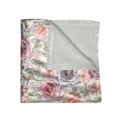 For This Child I Have Prayed Crushed Velvet Blanket