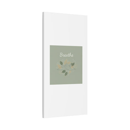 Breathe Mountain Line Canvas | Nature Symbols, Minimal Forest Wall Art