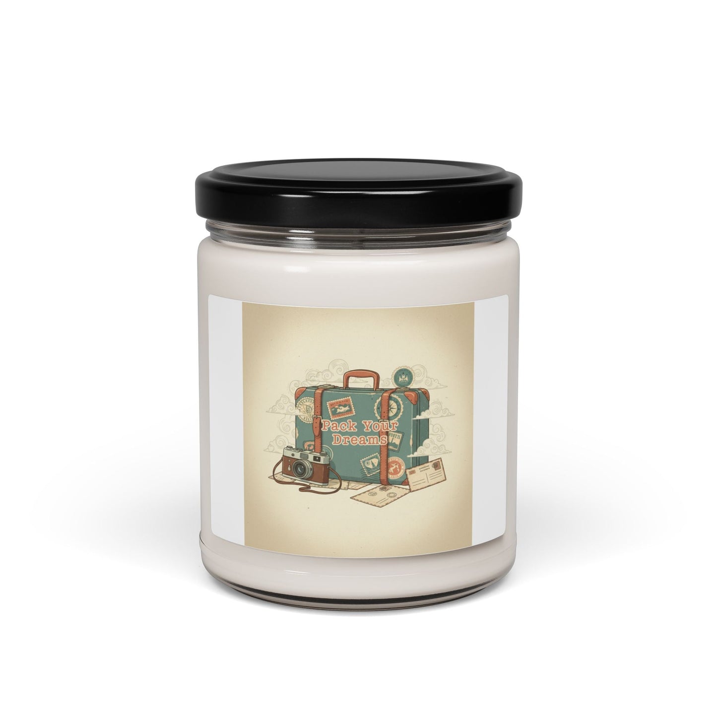 Vintage Postcard Travel Stamp Candle | Soy Candle, Wanderlust Design