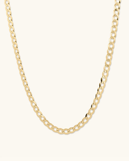 14K Gold 5.3mm Lite Curb Chain