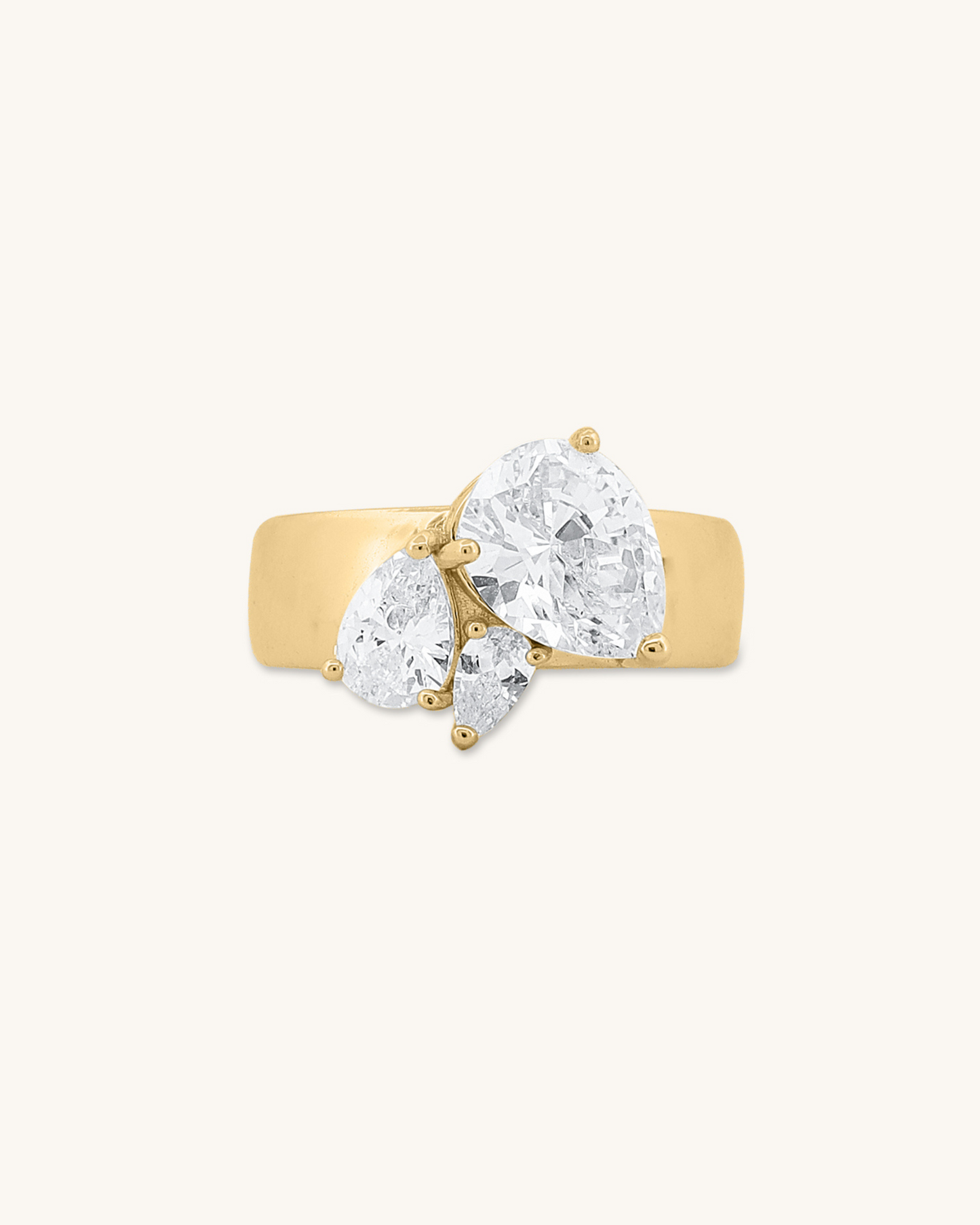 Pear Cut Trinty Ring