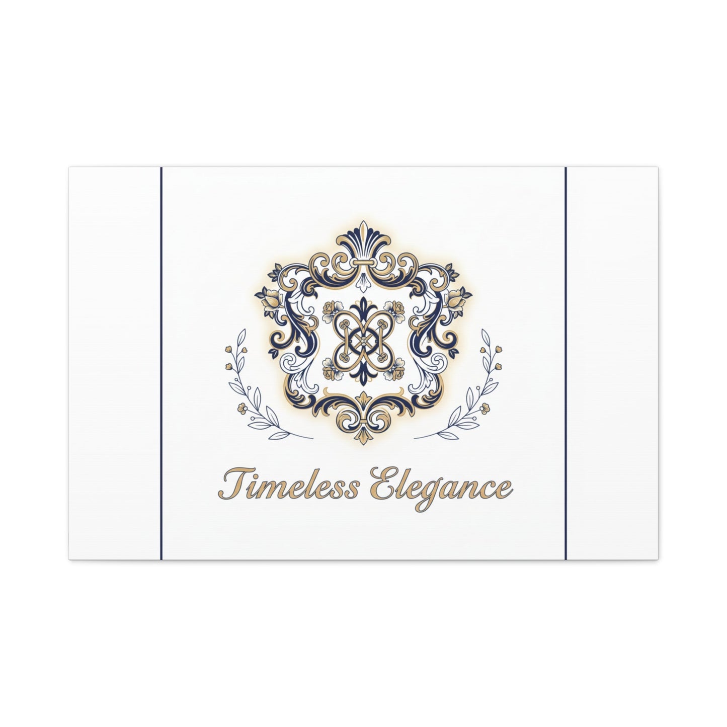 Ornate Brooch Emblem Canvas | Vintage Formalwear Accents, Baroque Print