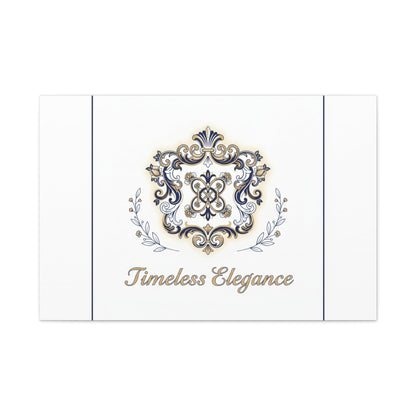 Ornate Brooch Emblem Canvas | Vintage Formalwear Accents, Baroque Print