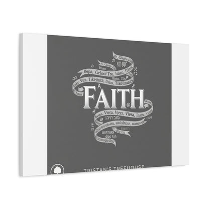 handwritten faith ribbon Canvas | sketch aesthetic, doodle design