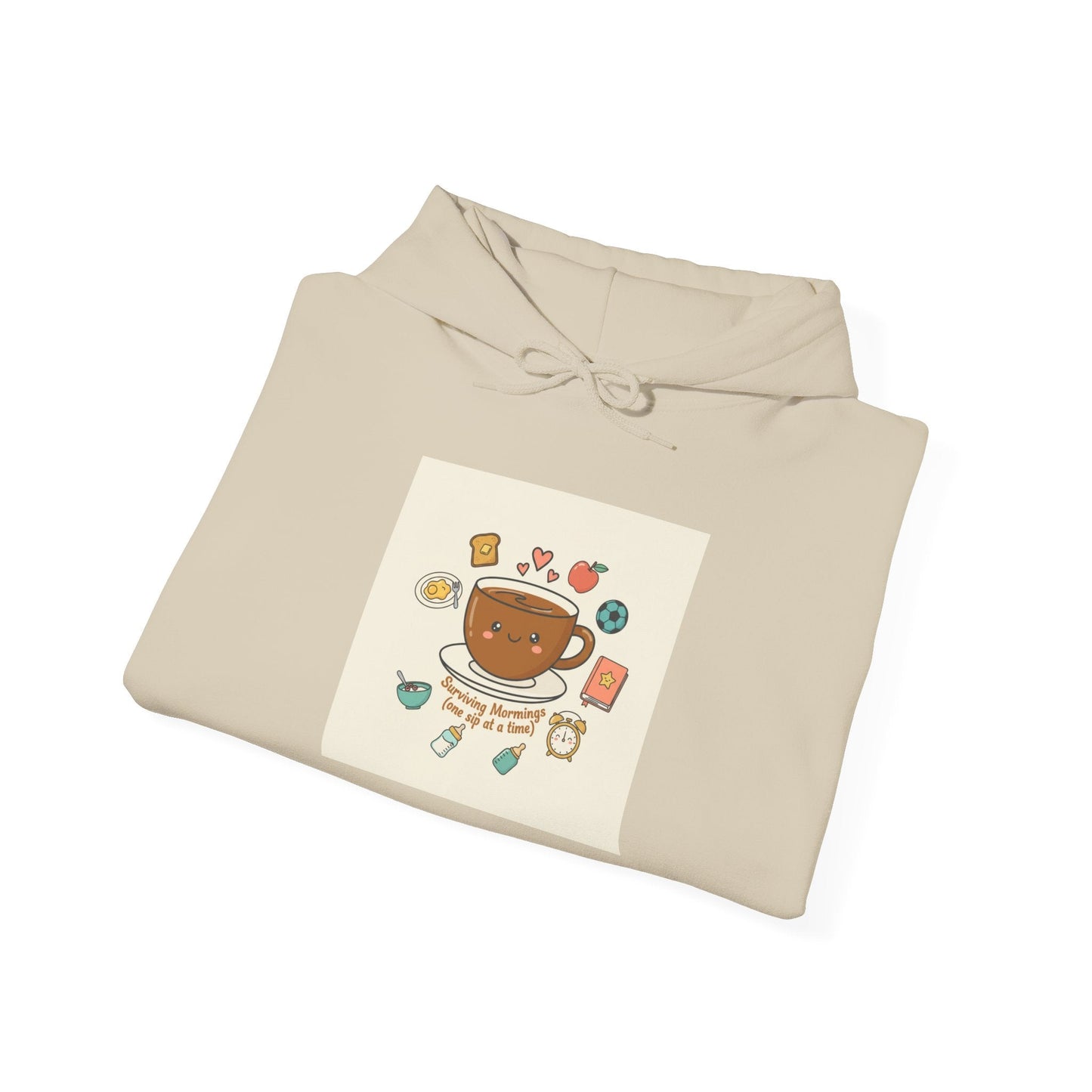 Morning Chaos Coffee Crew Hoodie | mom life, tired parent humor