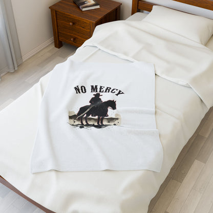 No Mercy Cowboy Rider Blanket | western skull art, gothic Americana