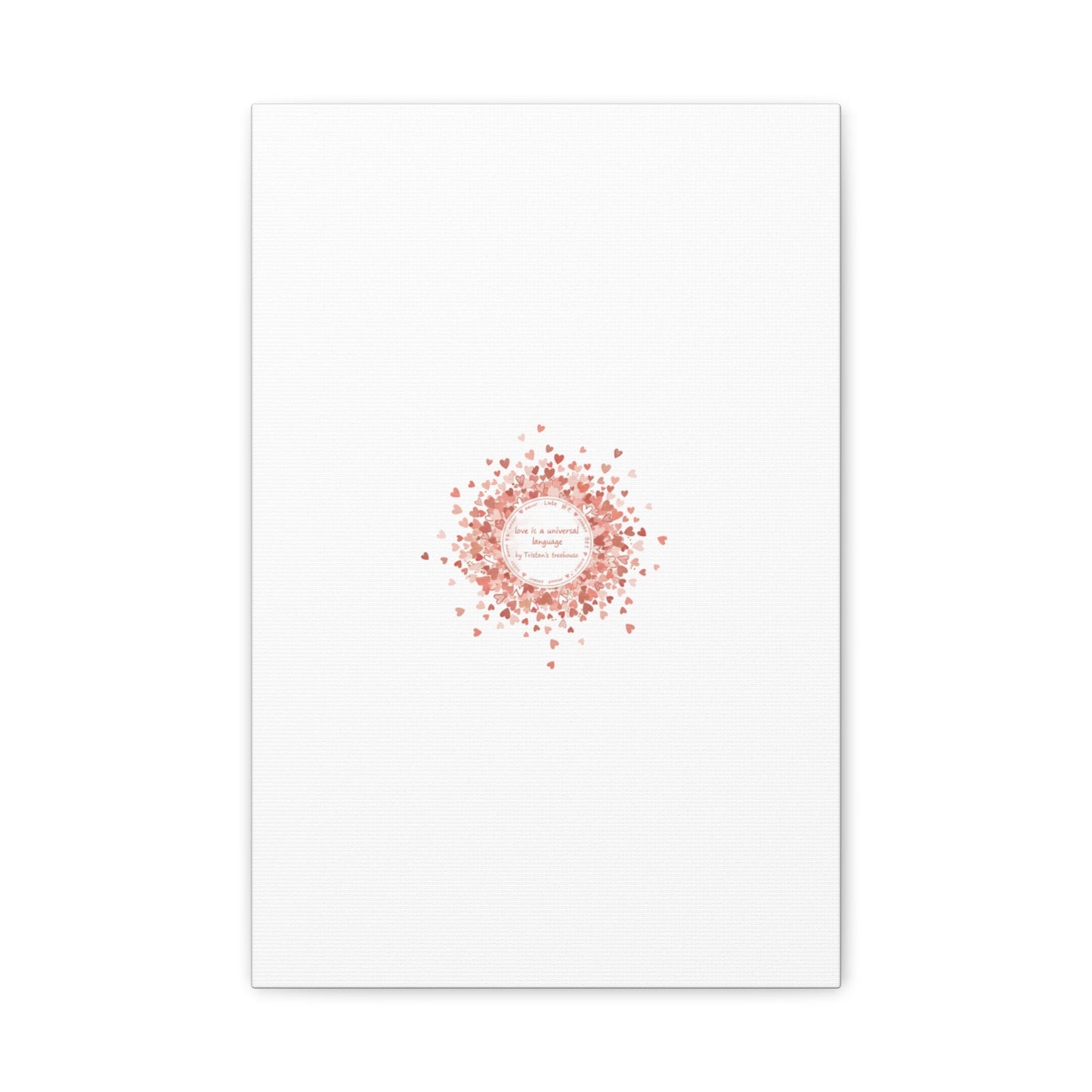 Tiny Heart Confetti Canvas | Matte Stretched Wall Art