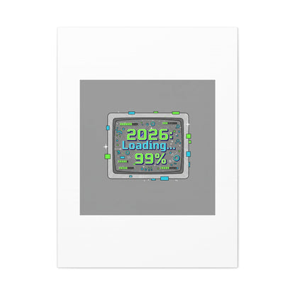 2026 Loading 99% Canvas | NYE countdown, retro system interface
