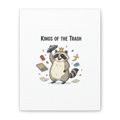 Kings of the Trash Canvas, Raccoon Doodle | Trash Panda, Goofy Critter Art