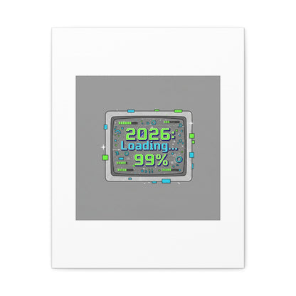 2026 Loading 99% Canvas | NYE countdown, retro system interface