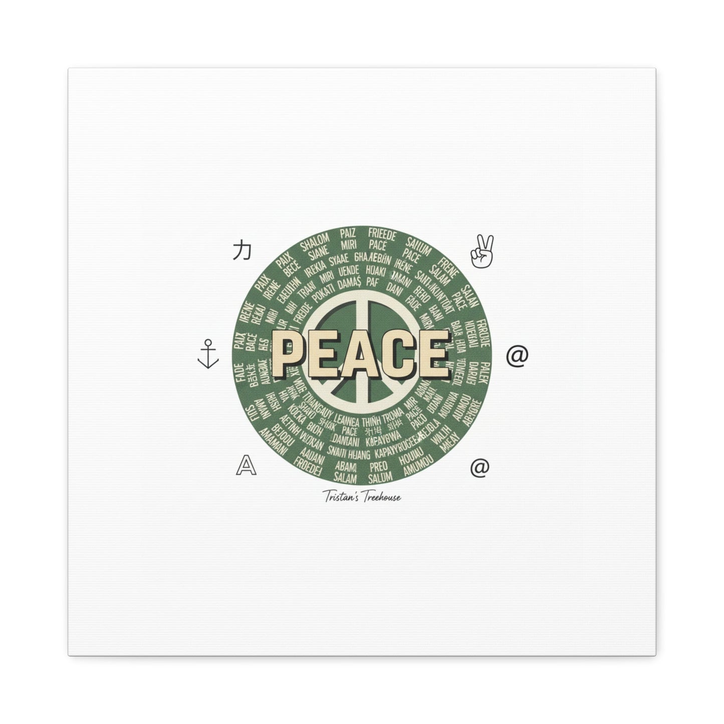 Peace doodle canvas | hand drawn sketch aesthetic, handwritten message