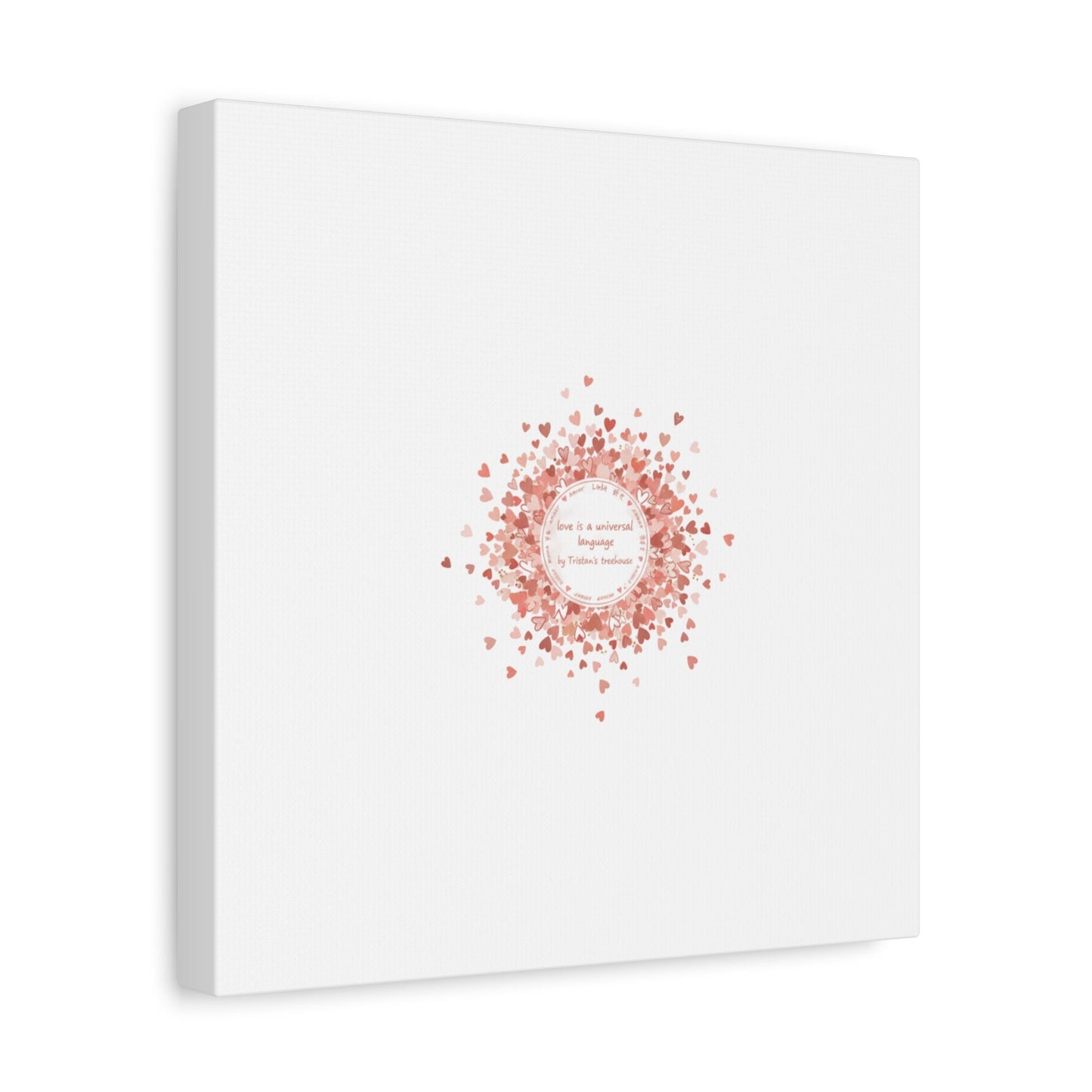 Tiny Heart Confetti Canvas | Matte Stretched Wall Art