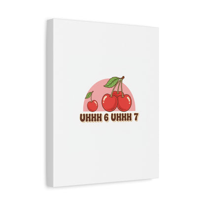 Six Severn Cherry Retro Graphic Canvas | kawaii fruit print, vintage cherry design