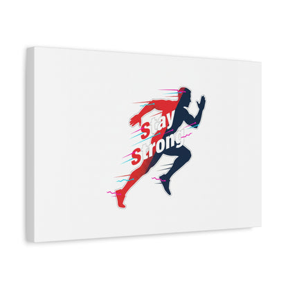 Stay Strong Runner Canvas | Fitness Motivation, Gym Wall Art
