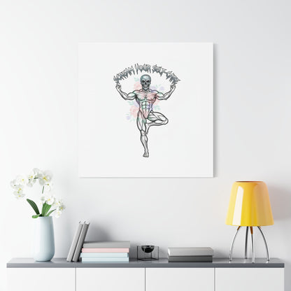 Scream Your Self-Care Canvas | Heavy Metal Wellness, Gothic Wellness Quote