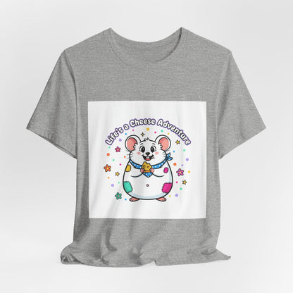 Cheese Adventure Mouse Tee | Rodent-core, quirky animal design