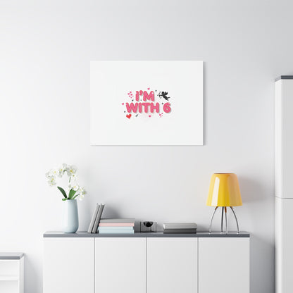 Valentine's 'I with 6 for 7' Meme Matte Canvas Art