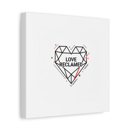 Love Reclaimed Canvas | modern heart design, minimalist love icon