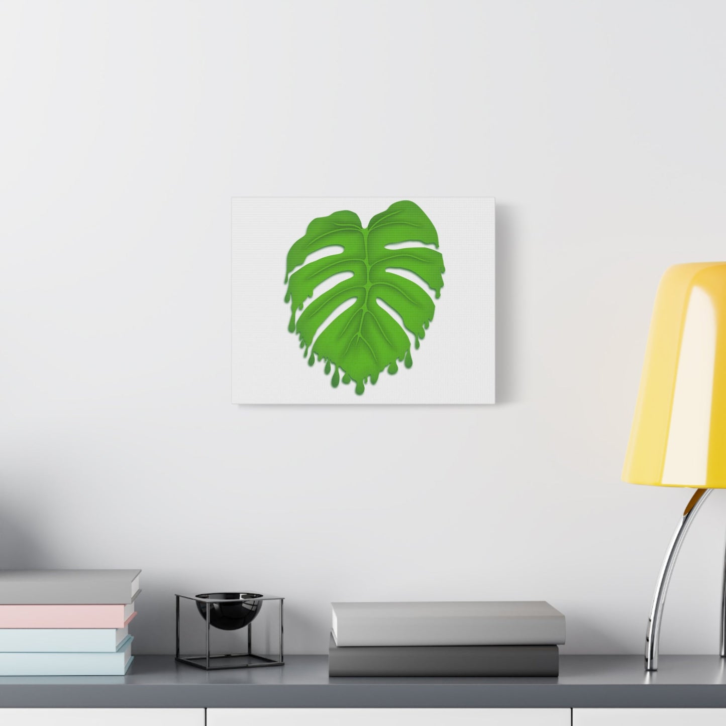 Melting Monstera Canvas Print – Botanical Wall Art