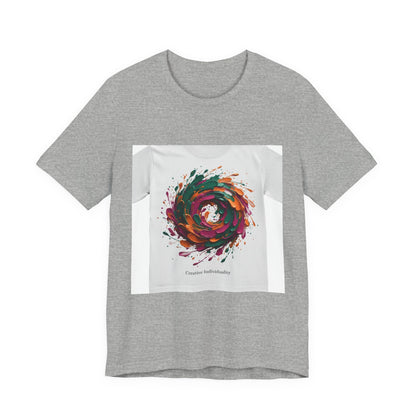 Abstract Floral Swirl Tee | Painterly Brushstroke Apparel, Artsy Graphic Design