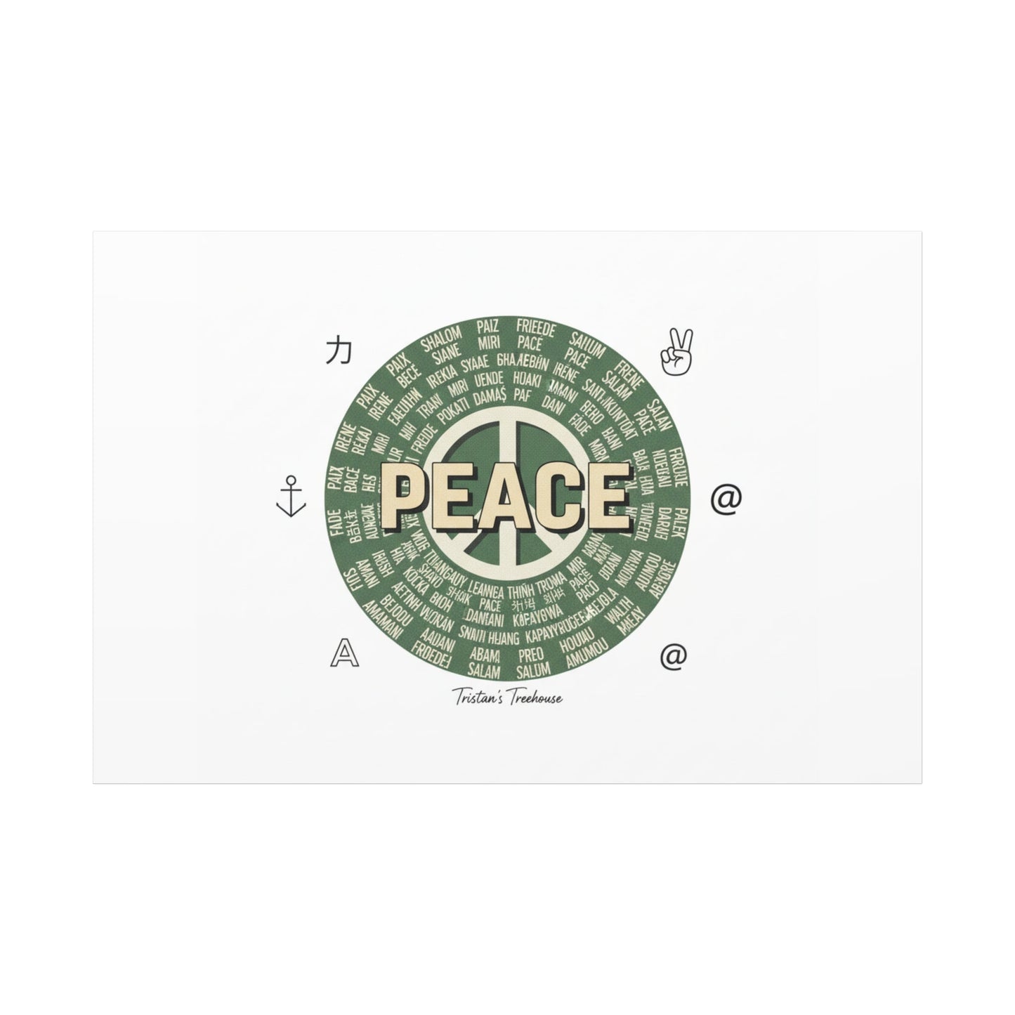 Peace doodle canvas | hand drawn sketch aesthetic, handwritten message