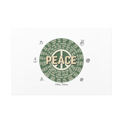 Peace doodle canvas | hand drawn sketch aesthetic, handwritten message