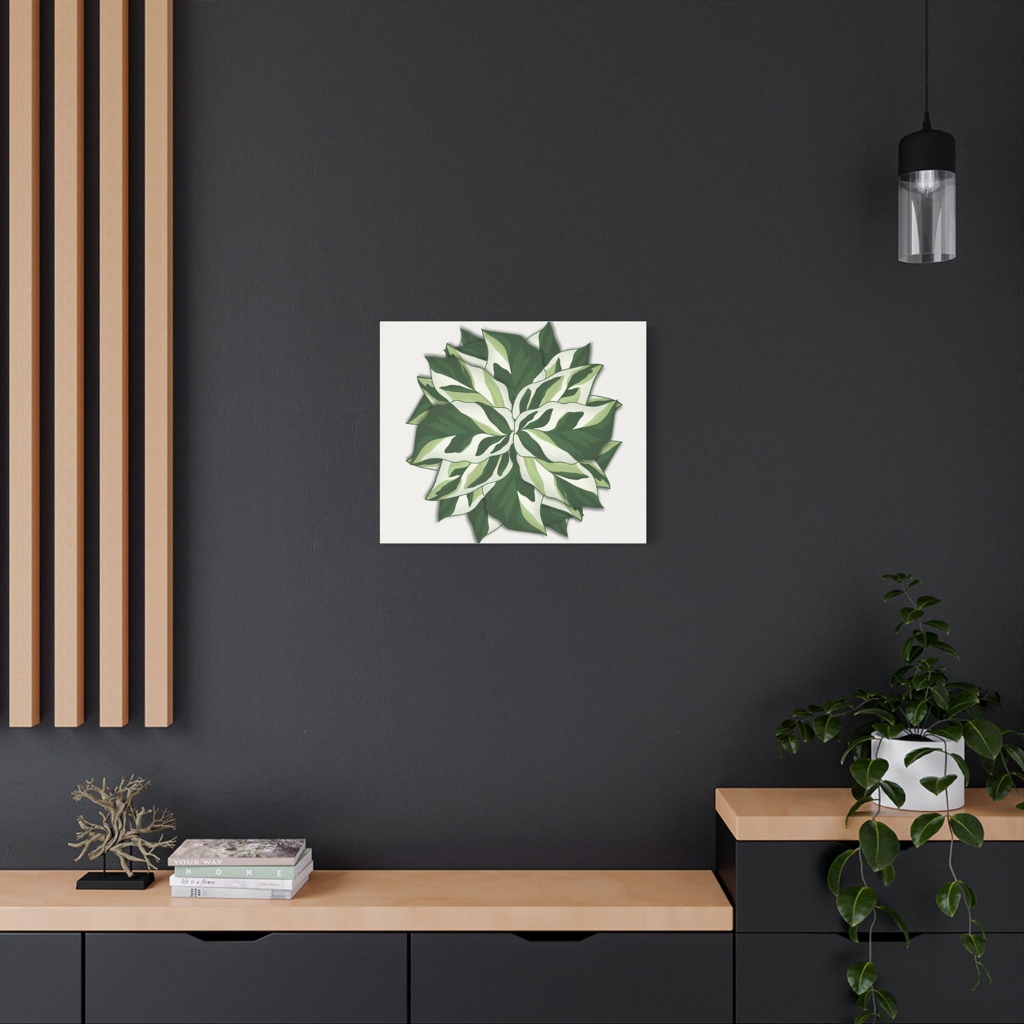 Calathea White Fusion Canvas Print – Botanical Wall Art