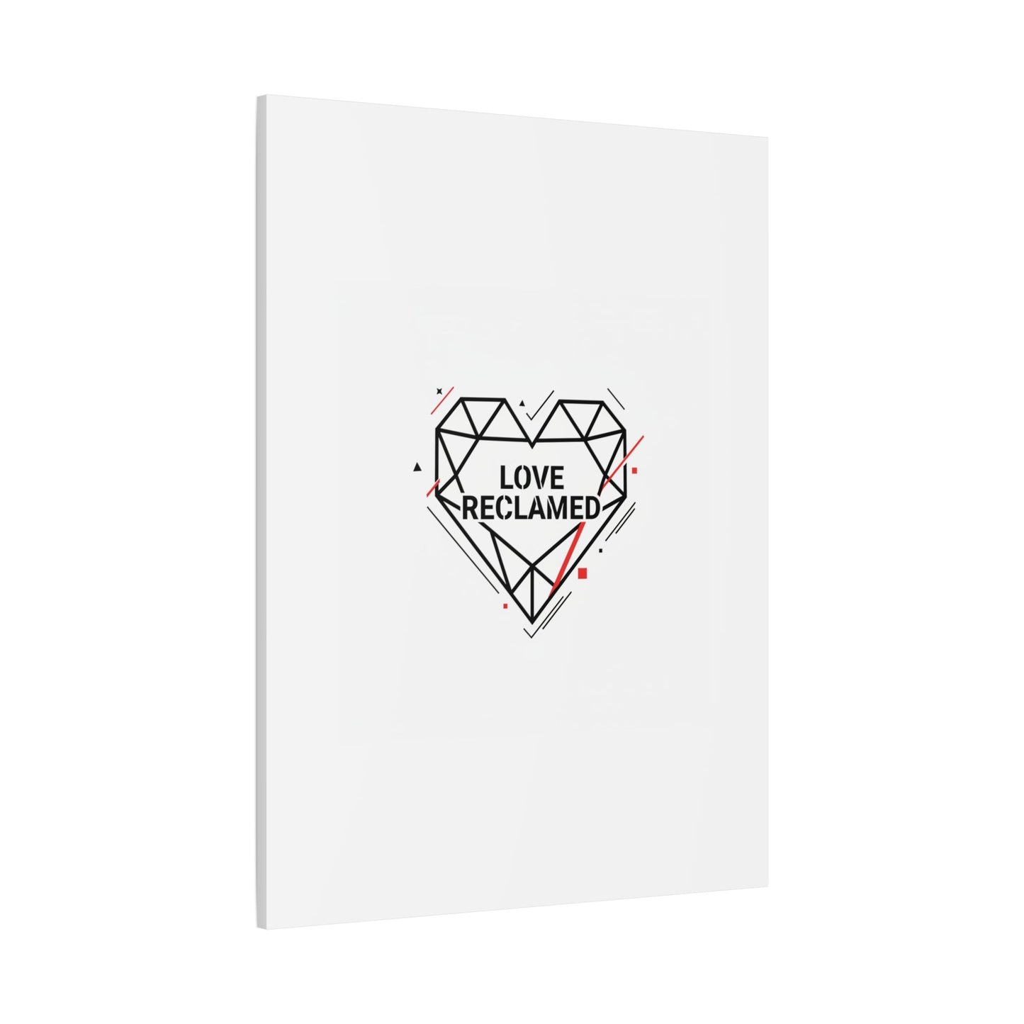Love Reclaimed Canvas | modern heart design, minimalist love icon