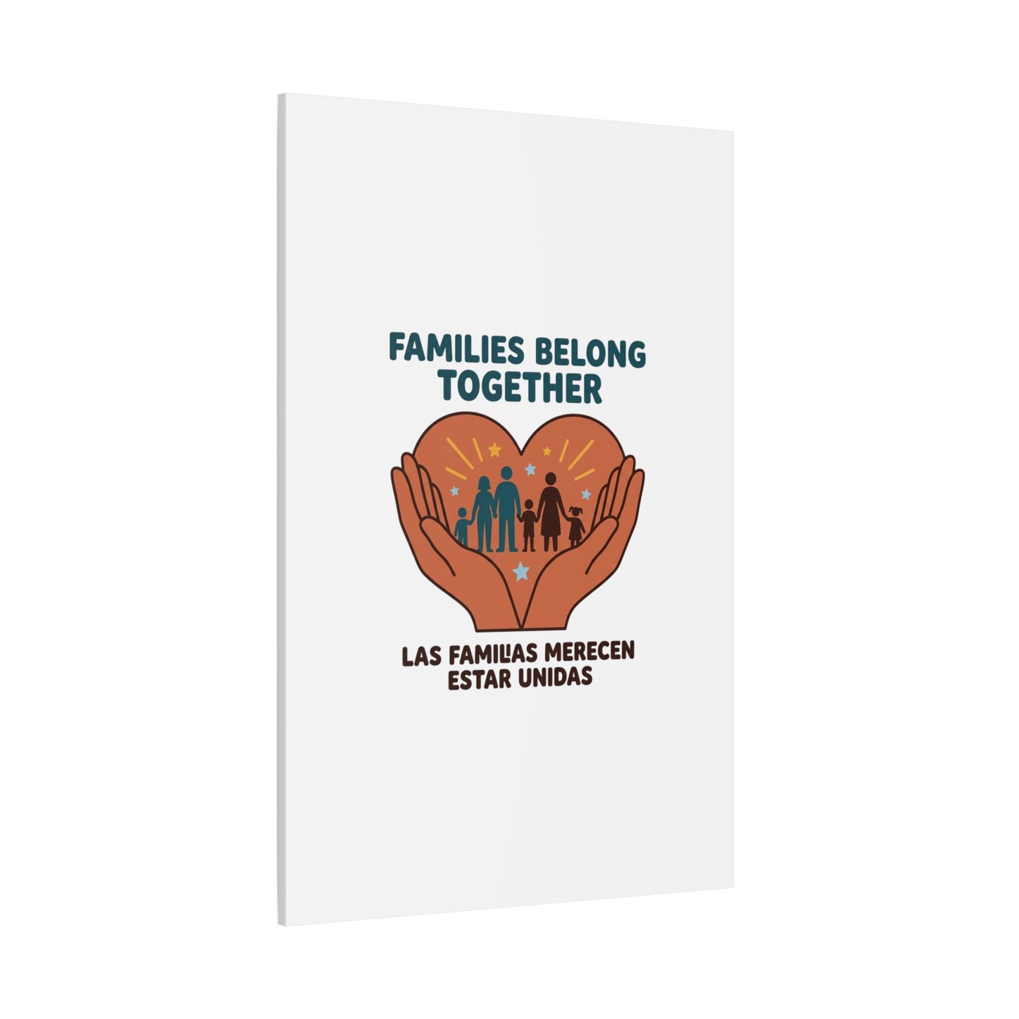 Families Belong Together Canvas | Family Unity, Bilingual Solidarity