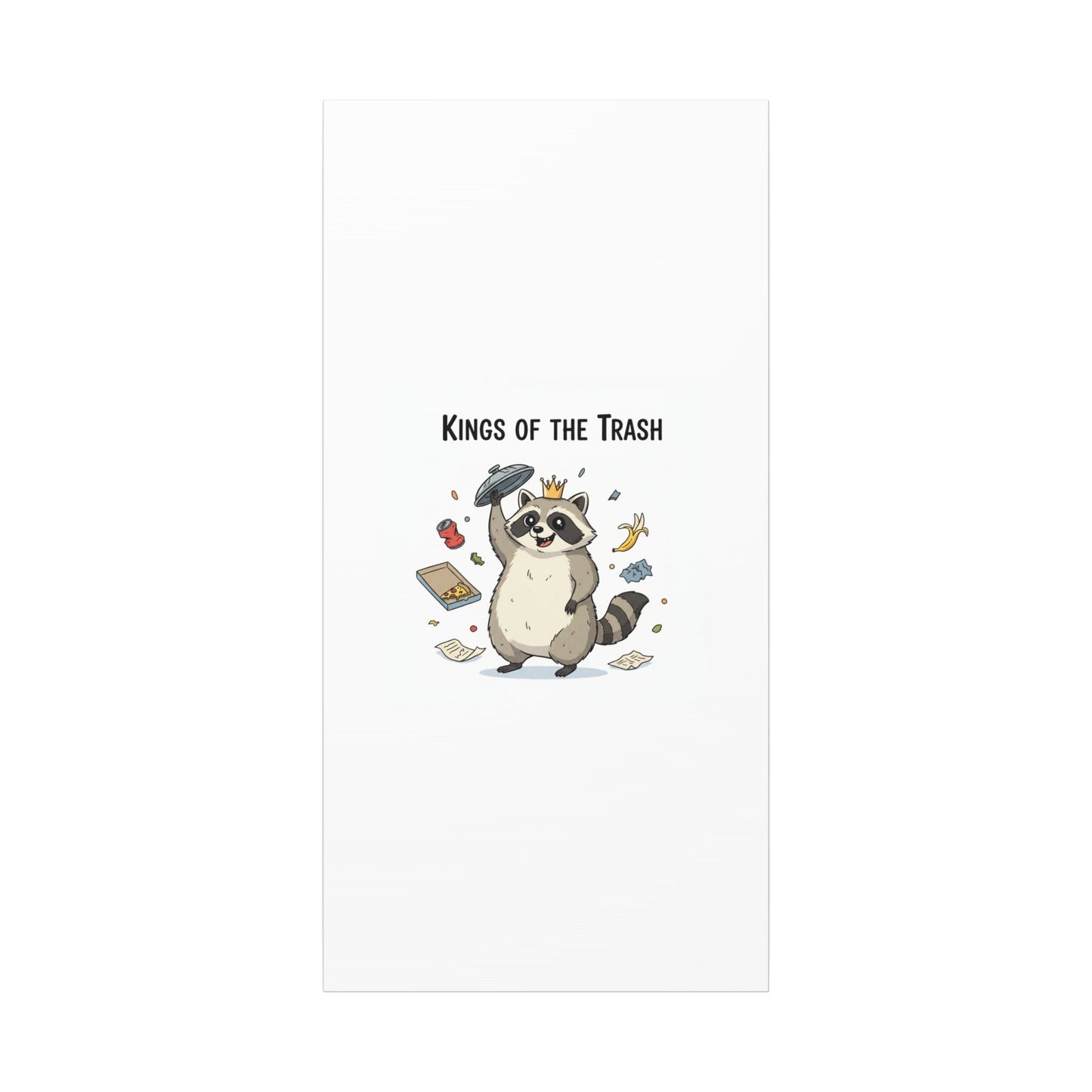 Kings of the Trash Canvas, Raccoon Doodle | Trash Panda, Goofy Critter Art