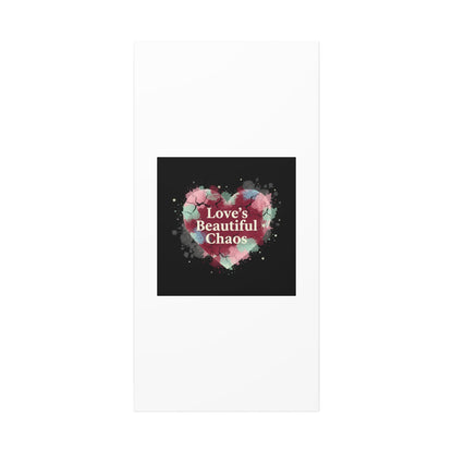 Love's Beautiful Chaos Canvas Print | Soft Grunge Hearts, Distressed Heart Art