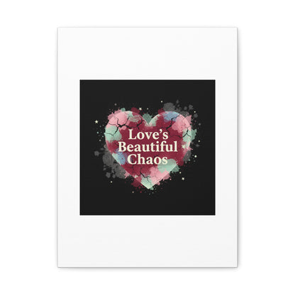 Love's Beautiful Chaos Canvas Print | Soft Grunge Hearts, Distressed Heart Art