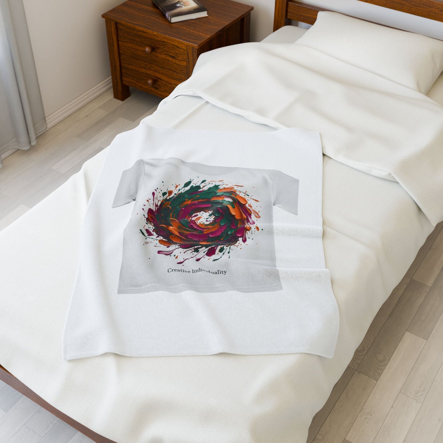 Painterly Abstract Floral Swirl Blanket | Artsy Brushstroke AOP