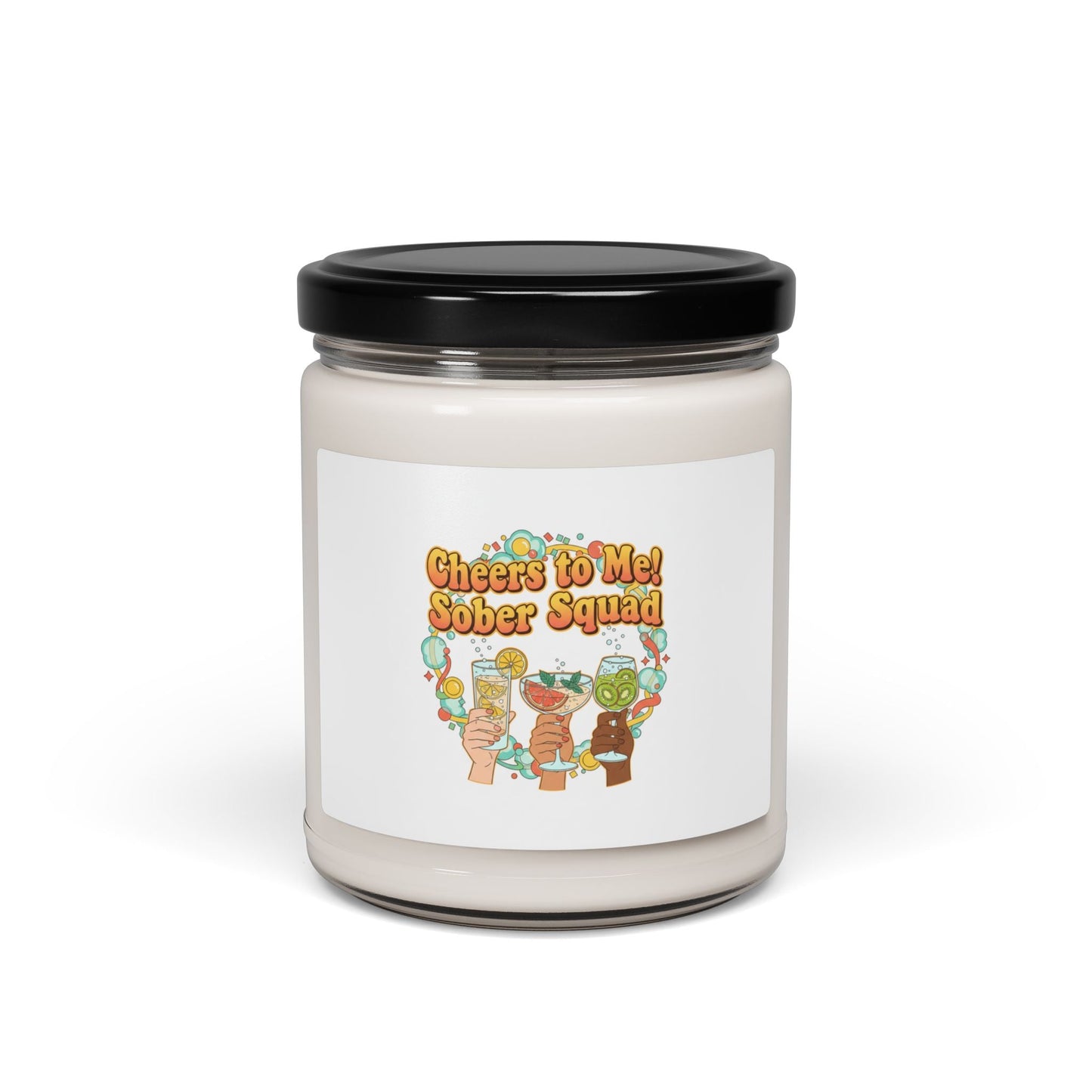 Cheers to Me Sober Squad Candle | Dry January Mocktail Scented Soy Candle