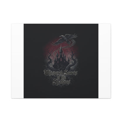 Whispered Secrets of the Shadows Castle Wall Art, Matte Canvas | Gothic Medieval Decor